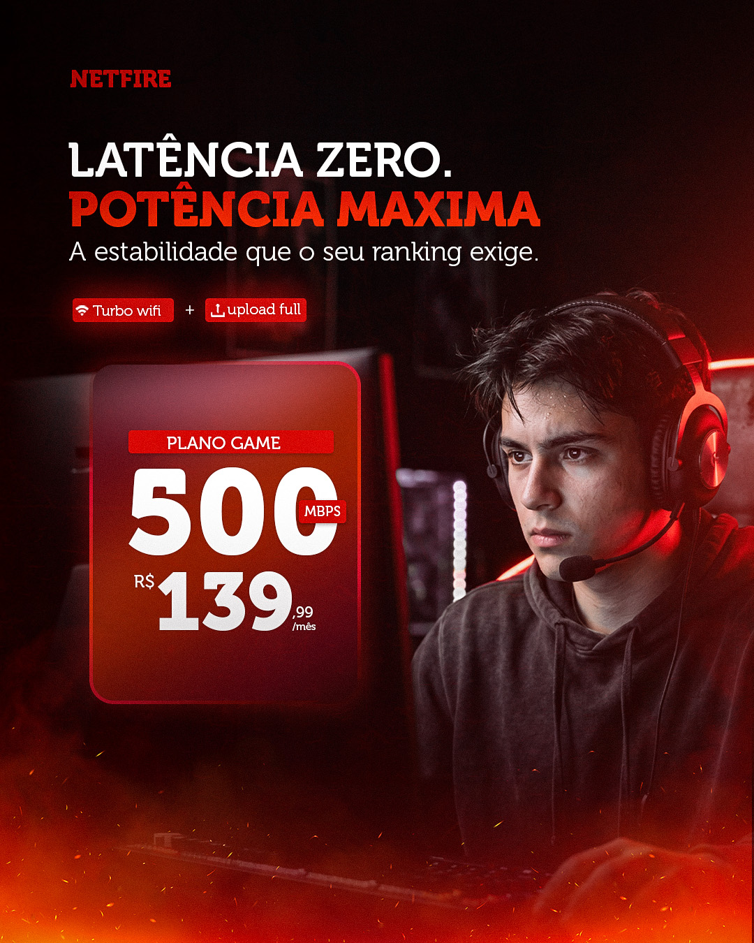 Netfire — Latência zero, potência máxima