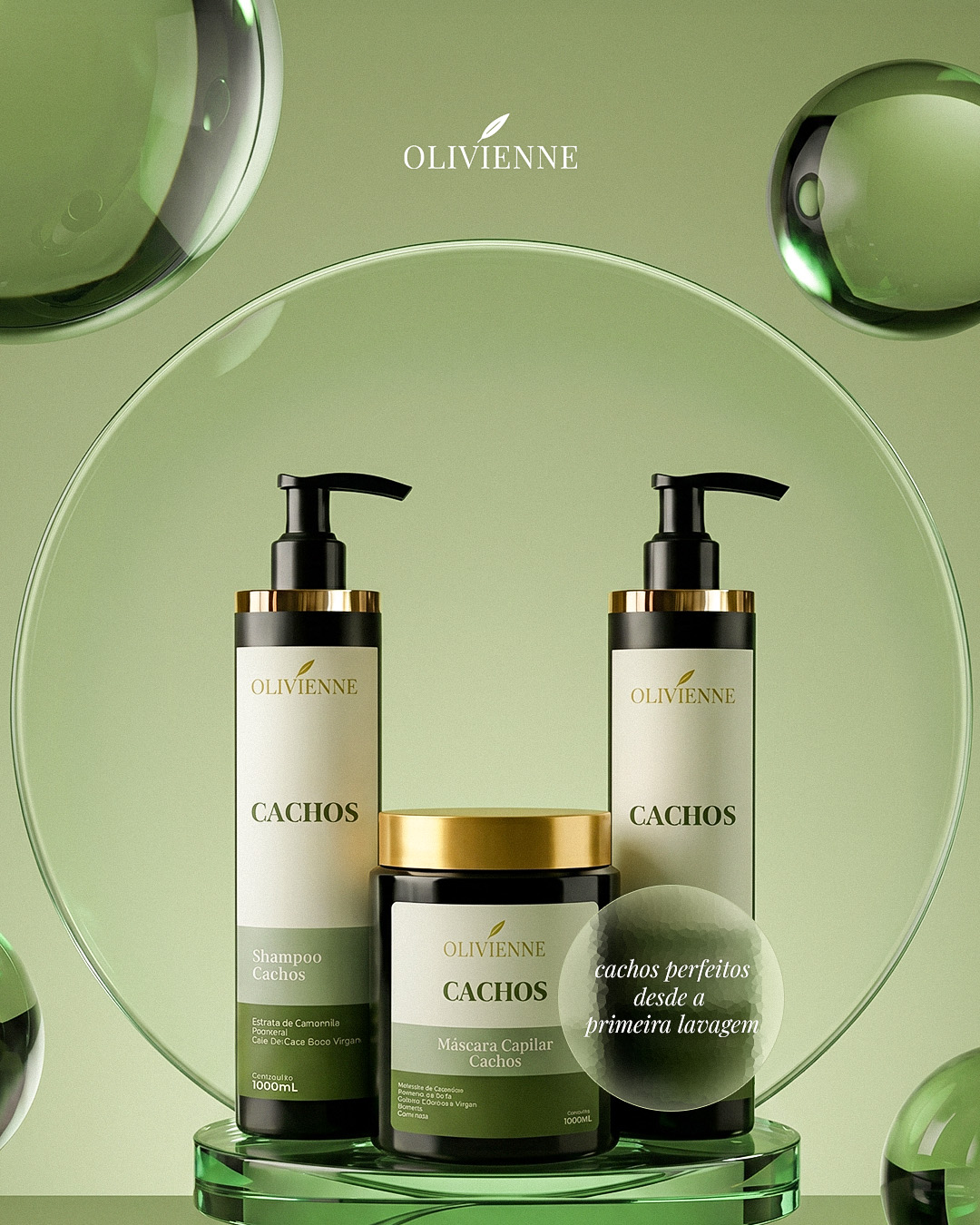 Olivienne — Cachos perfeitos desde a primeira lavagem